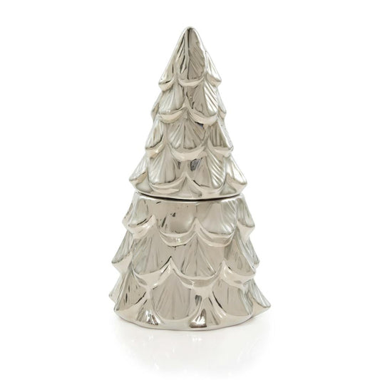 White Spruce & Grapefruit Silver Tree Candle