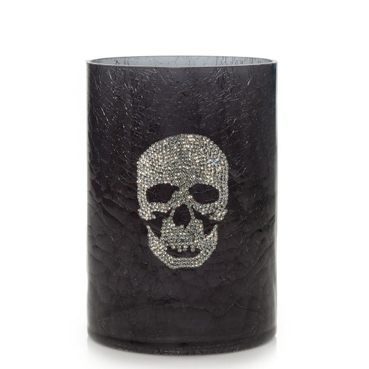 Crackle Skull Glass Holder